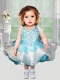 Ball Gown Halter Knee-length Little Girl Dress with Beading