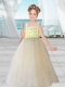 Ball Gown Spaghetti Straps Floor-length Little Girl Dress in Champagne