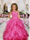 Beautiful Beading Ruffles Ball Gown Little Gril Pageant Dress with One Shoulder