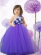 Black A-Line 2014 Tea-length Straps Little Girl Dress in Multi-color