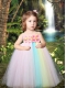 Colorful Princess Floor-length Little Girl Dresses with Strapless