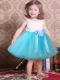 Cool Blue A-Line Scoop Sleeveless 2014 Little Girl Dresses
