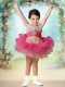 Cute Ball Gown Halter Mini-length Lace Beading Hot Pink Little Girl Dress