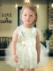 Cute Ball Gown Scoop Mini-length Little Girl Dress in White