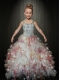 Cute Ball Gown Straps Multi-color Little Gril Pageant Dress with Beading