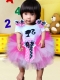 Cute Rose Pink Tulle Bowknot Little Girl Dress for 2014