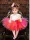 Cute Square Tulle Knee-length Little Girl Dresses with Zipper Up