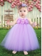 Cute Straps Tulle Ankle-length Little Girl Dresses in Lavender