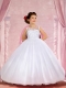 Elegant Ball Gown Appliques Bateau Floor-length Flower Girl Dress for 2014