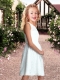 Elegant Empire Bateau Knee-length 2014 Flower Girl Dress with Lace