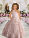 Elegant One Shoulder Beading and Ruffled Layers Organza Flower Girl Dress