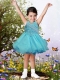 Exquisite V-neck Appliques and Beading 2014 Little Girl Dress with Backless