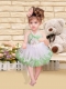 Fashionable Hand Made Flowers and Ruffles Tulle Little Girl Dress with Halter
