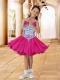 Hot Pink Off the Shoulder A-Line Little Girl Dress with Appliques and Beading