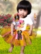 Lovely Ball Gown Scoop Knee-length Little Girl Dress with Bowknot