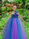 Multi-color A-Line Tulle One Shoulder Appliques Little Girl Dress for 2014