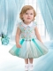 Nice Princess Scoop Knee-length Little Girl Dresses in Multi-color