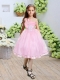 One Shoulder A-Line Knee-length Beautiful Flower Girl Dress with Beading