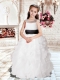 Popular Ball Gown Floor-length 2014 Flower Girl Dress with Sashes and Ruffles