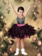 Popular Pink and Black Halter Sashes and Ruffles Little Girl Dress for 2014