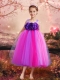 Pretty A-Line Tulle Straps Multi-colored Little Girl Dress for 2014