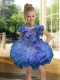 Pretty Royal Blue Scoop Mini-length Little Girl Dress For 2014