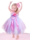 Pretty Tea-length Halter Top Little Girl Dress in Multi-color with Bowknot
