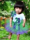 Simple Scoop Bowknot Knee-length 2014 Little Girl Dress in Green