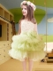 Sweet A-Line Scoop Mini-length Ruffled Layers Little Girl Dress