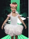 Sweet Ball Gown Halter Mini-length Ruffles White Little Girl Dress