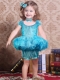 Sweet Ball Gown Scoop Mini-length Little Girl Dress with Bowknot