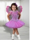 Sweet V-neck A-Line Knee-length Appliques and Beading Little Girl Dress for 2014