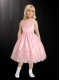 2014 Exclusive Pink V-neck Appliques Tea-length Flower Girl Dresses