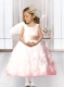 2014 Pretty Ball Gown Scoop Appliques Flower Girl Dress in Pink