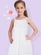 2014 White Empire Chiffon Knee-length Flower Girl Dresses