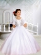 Ball Gown Scoop Short Sleeveless Flower Girl Dresses with Bowknot