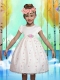 Delicate Ball Gown Scoop Knee-length Flower Girl Dress with Short Sleeves