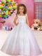 Elegant Tulle Straps A-Line Flower Girl Dresses with Zipper-up