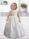 Pretty Ball Gown Floor-length Flower Girl Dress with Rolling Flowers