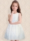 Princess Scoop Mini-length Flower Girl Dress with Embroidery