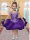 Sweet Ball Gown Straps Short Flower Girl Dresses in Purple