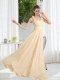 2015 Modest V Neck Empire Ruching Dama Dresses