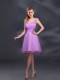 A Line Straps Appliques Dama Dresses in Lilac