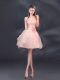 Strapless A Line Hand Made Flowers Dama Dress for 2015