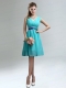 Elegant V-neck Ruched Dama Dress with Belt for Sale