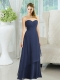 2015 Navy Blue Sweetheart Empire Dama Dress with Ruching