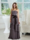 Empire Ribbons Floor Length Chiffon Dama Dresses