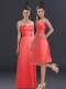 Empire Sweetheart Ruching Knee Length Dama Dresses for 2015