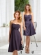 Ruching Sweetheart Empire Mini Length Dama Dress for 2015
