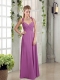 Straps Ruching 2015 New Style Dama Dress with Floor Length